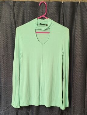 Apt. 9 Mint Green Long-Sleeve Cutout Tee